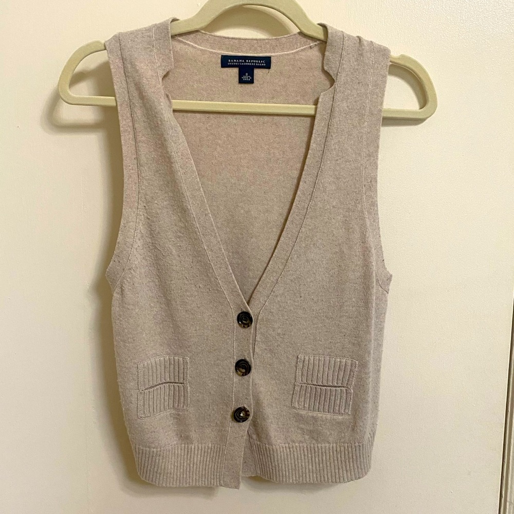 Luxury Cashmere Blend Banana Republic Vest